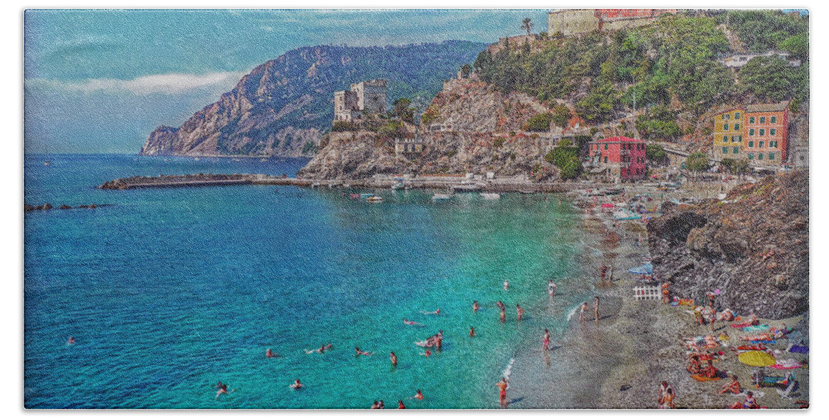 Monterosso Beach Towel featuring the photograph Liguria by Hanny Heim
