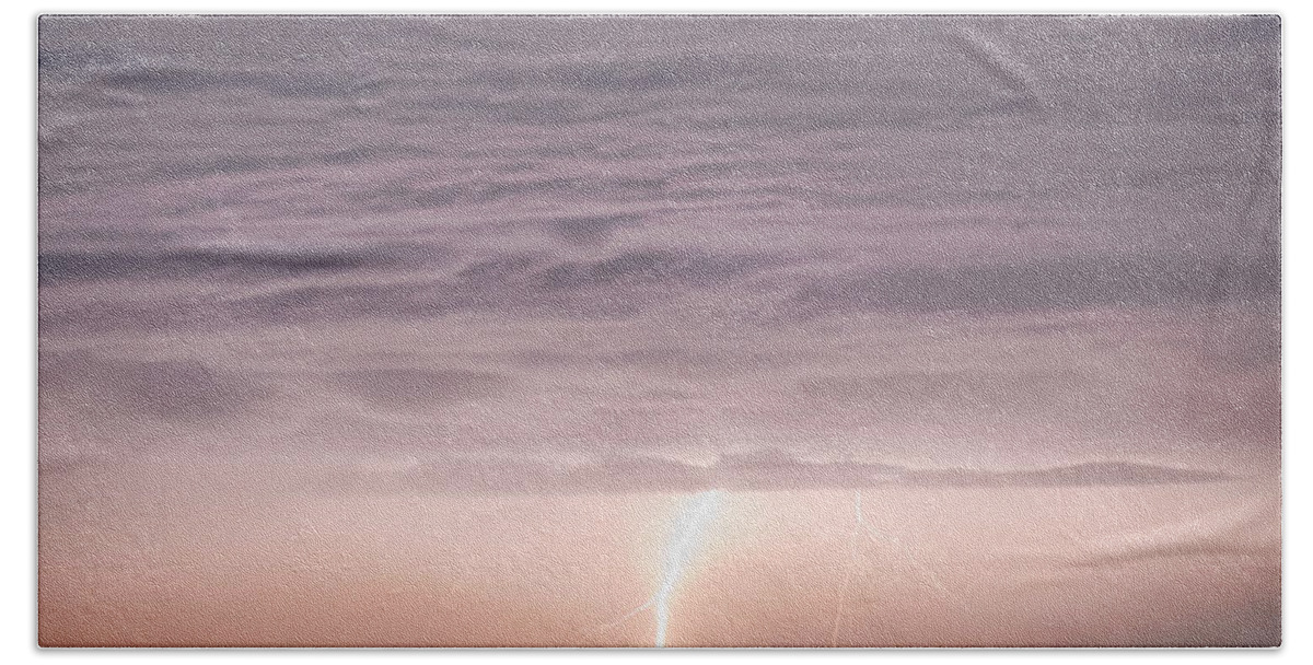 Lightning Beach Towel featuring the photograph Like a Sci-Fi Movie by James BO Insogna
