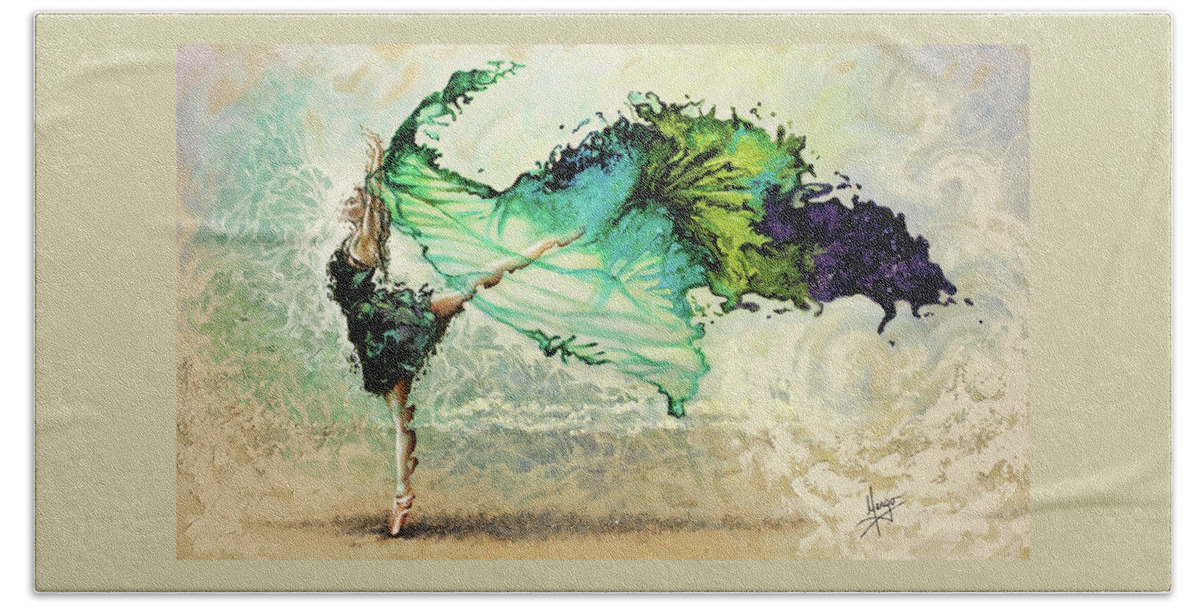 Liberty Beach Towel featuring the painting Like air I will raise by Karina Llergo