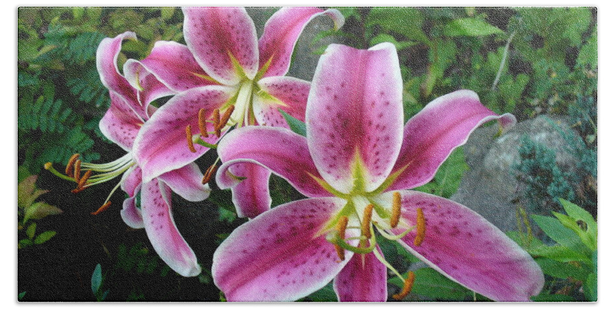 Flower Macro Beach Sheet featuring the photograph Lilies of The Field by Lingfai Leung