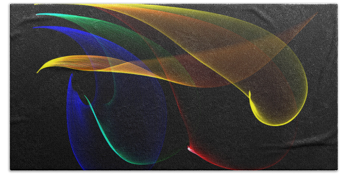 Color Beach Towel featuring the digital art Liquid Colors by Pete Trenholm