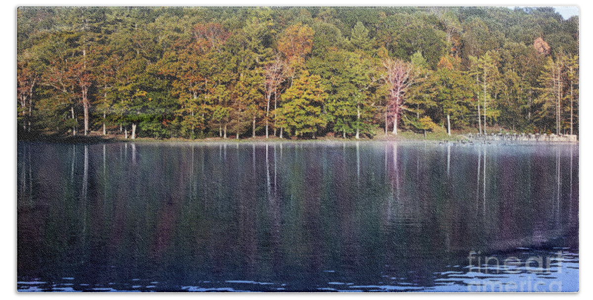 Lake Photograph Beach Towel featuring the photograph Little Beaver Lake by Melissa Petrey