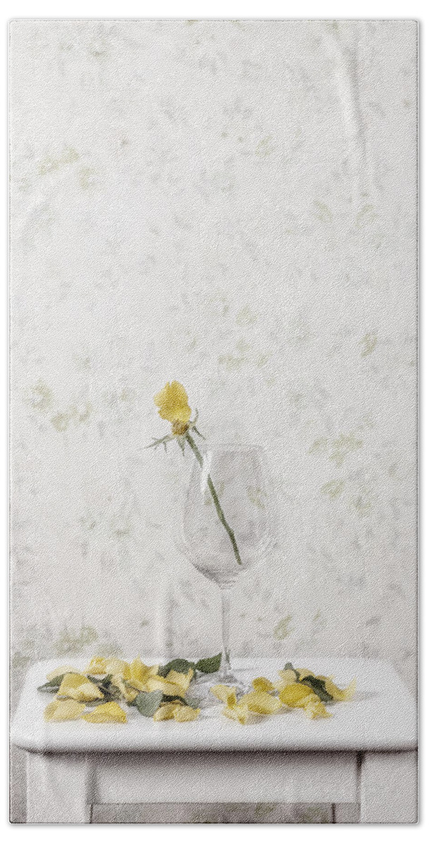 Rose Beach Towel featuring the photograph Lost Petals by Joana Kruse