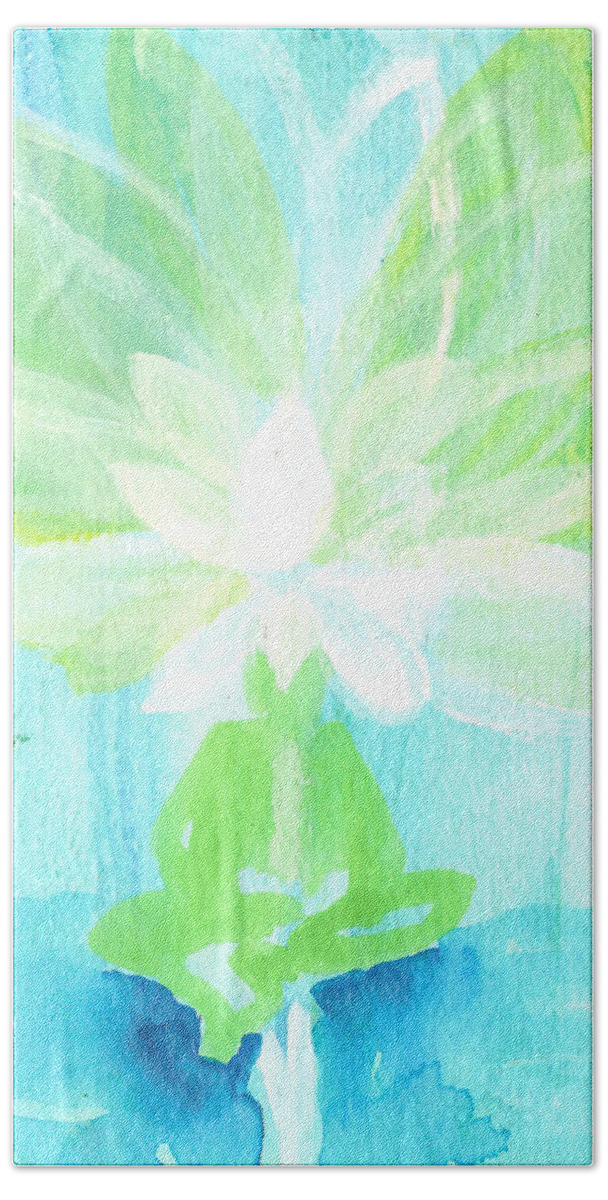 Lotus Flower Beach Towel featuring the painting Lotus Petals Awakening Spirit by Ashleigh Dyan Bayer