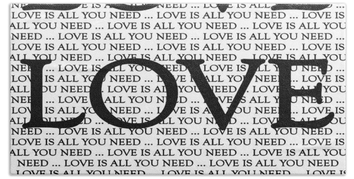 Love Is All You Need Beach Sheet featuring the digital art Love Is All You Need by Lee Owenby