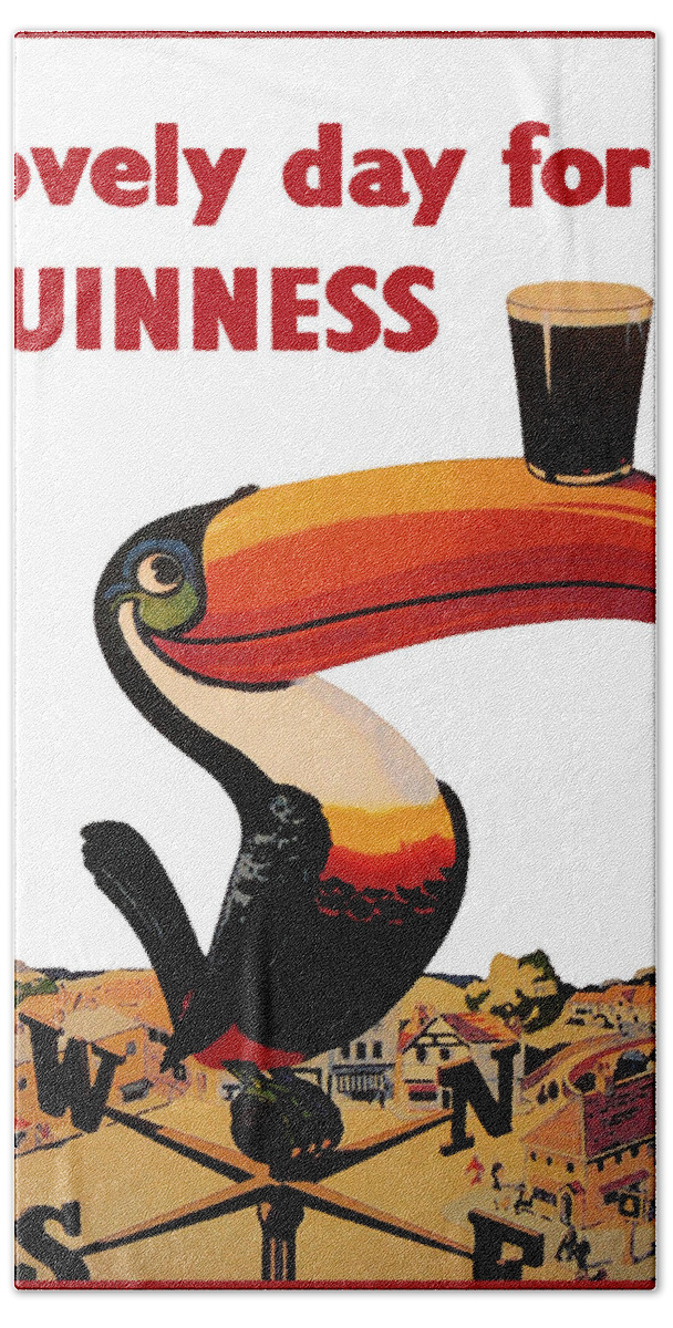 Lovely Day For A Guinness Beach Towel featuring the digital art Lovely Day for a Guinness by Georgia Fowler