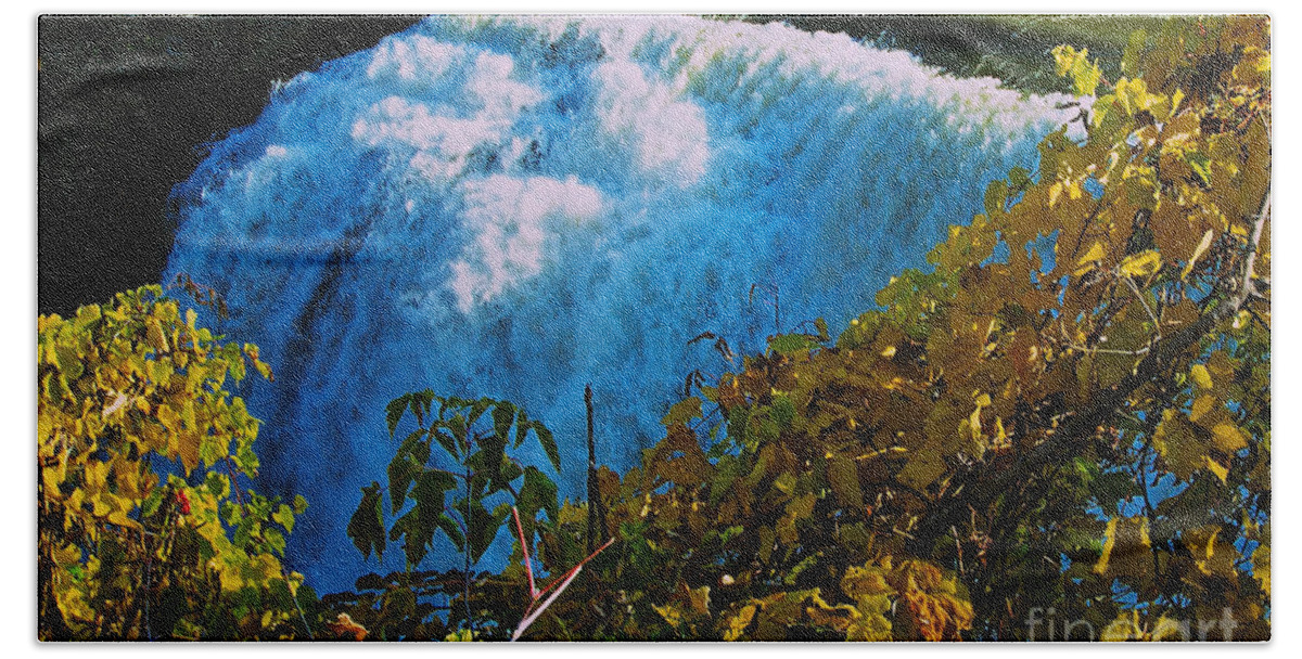 Lower Falls Beach Towel featuring the photograph Lower Falls by William Norton