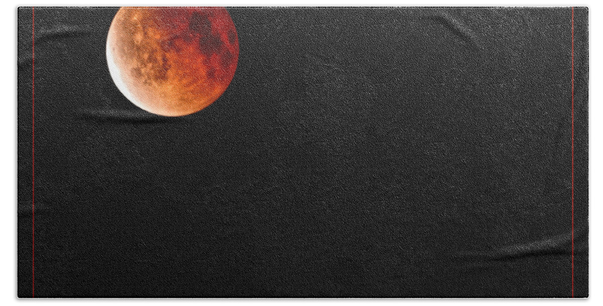 Moon Beach Towel featuring the photograph Lunar Eclipse April 15 2014 by Lucy VanSwearingen
