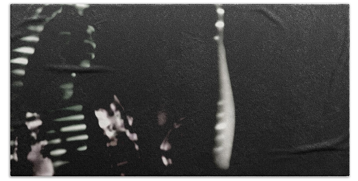 Black And White Shadows Emotive Dark Pain Women Beach Sheet featuring the photograph Lurid by Jessica S