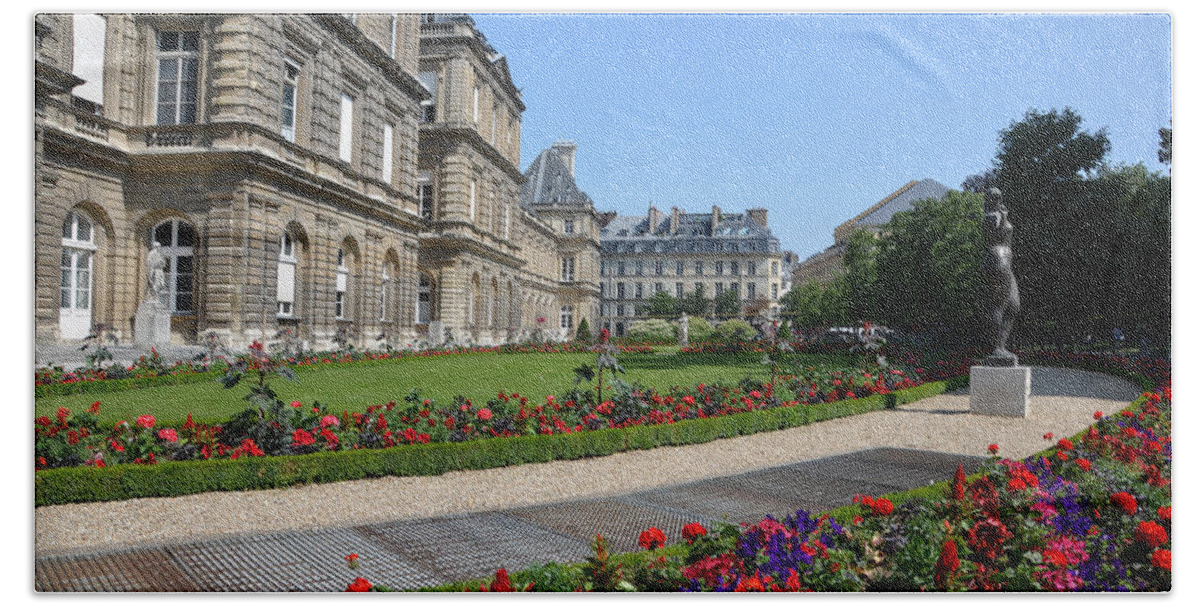 Luxembourg Palace Beach Towel featuring the photograph Luxembourg Palace in Paris by RicardMN Photography