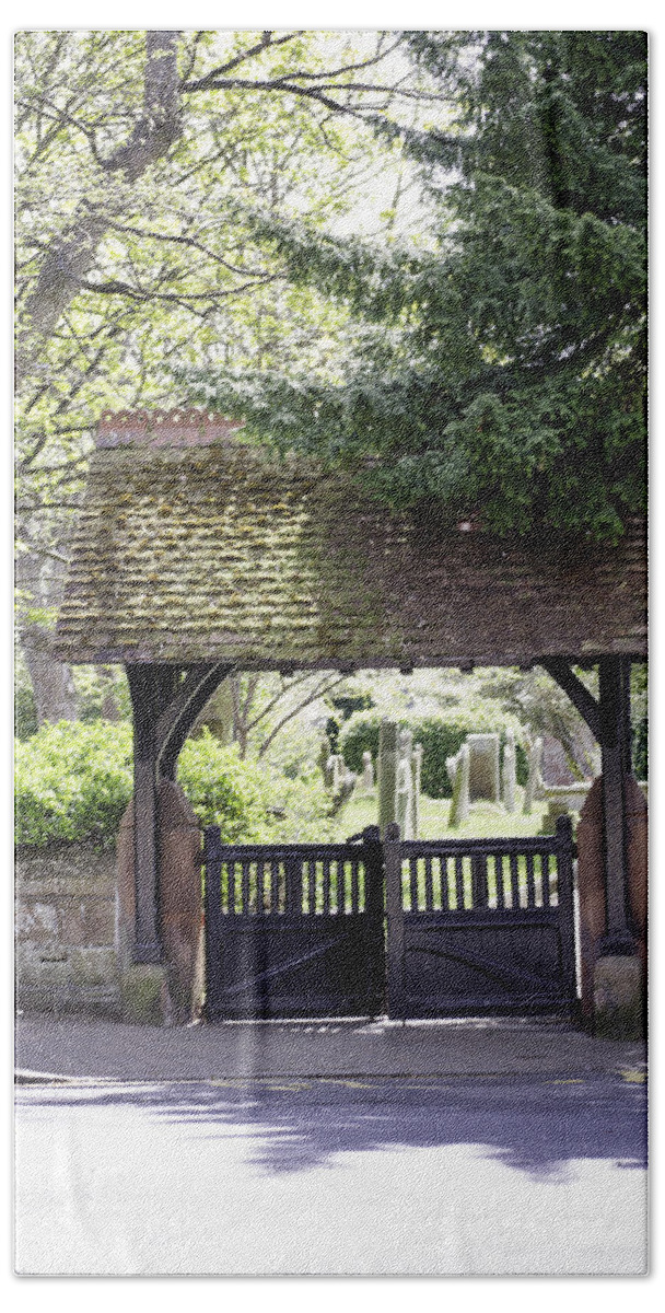 Gate Beach Towel featuring the photograph LychGate by Spikey Mouse Photography