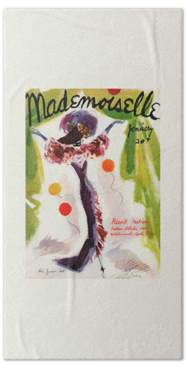Mademoiselle Cover Featuring A Model Wearing Beach Sheet