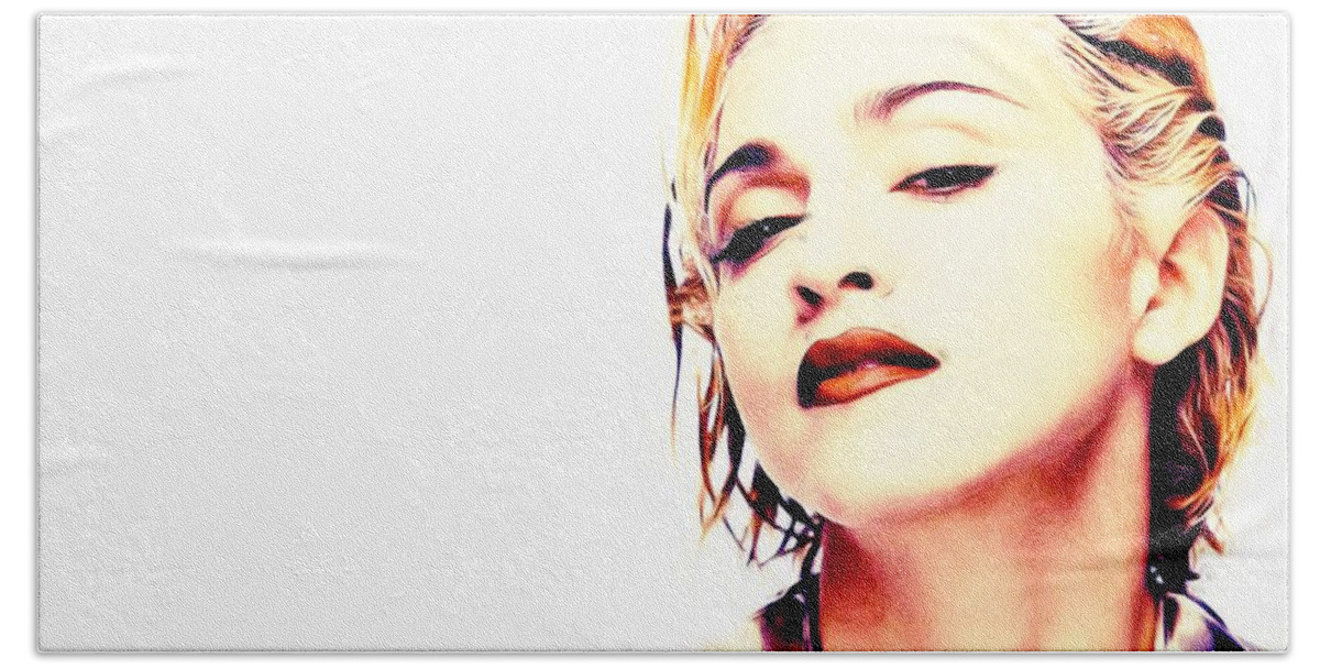 Madonna Beach Towel featuring the painting Madonna by Jonas Luis