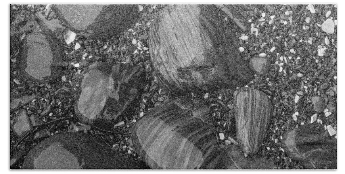 Coast Beach Sheet featuring the photograph Maine stones by Steven Ralser