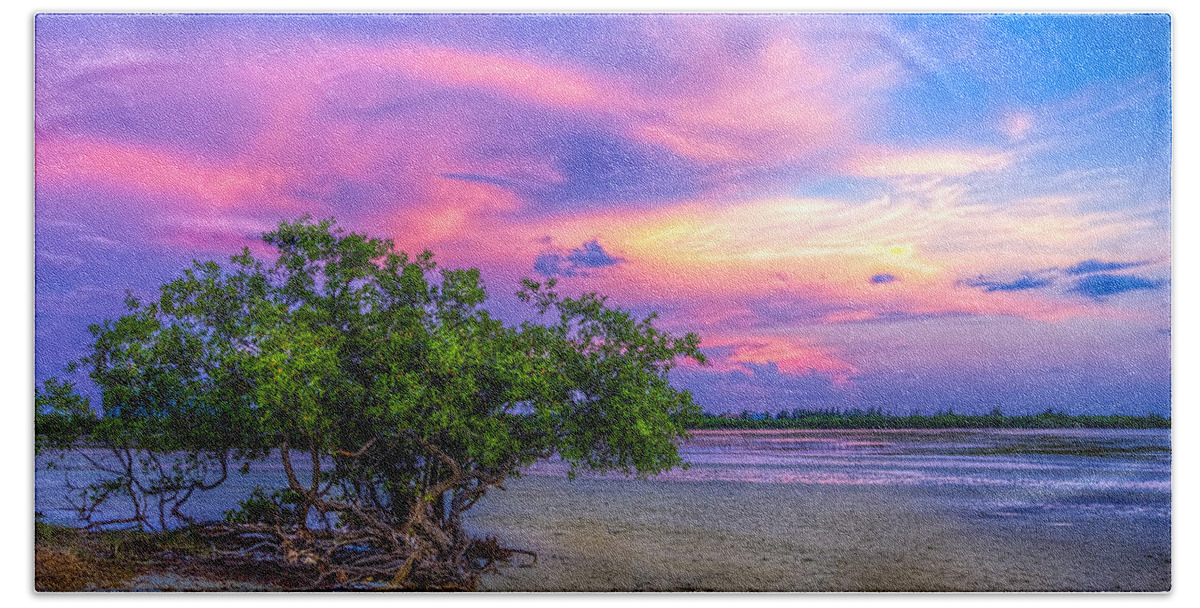 Mangrove Beach Sheet featuring the photograph Mangrove by the Bay by Marvin Spates