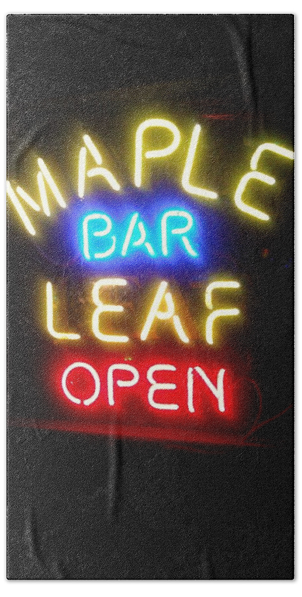 Maple Leaf Bar Beach Towel featuring the photograph Maple Leaf Bar by Deborah Lacoste