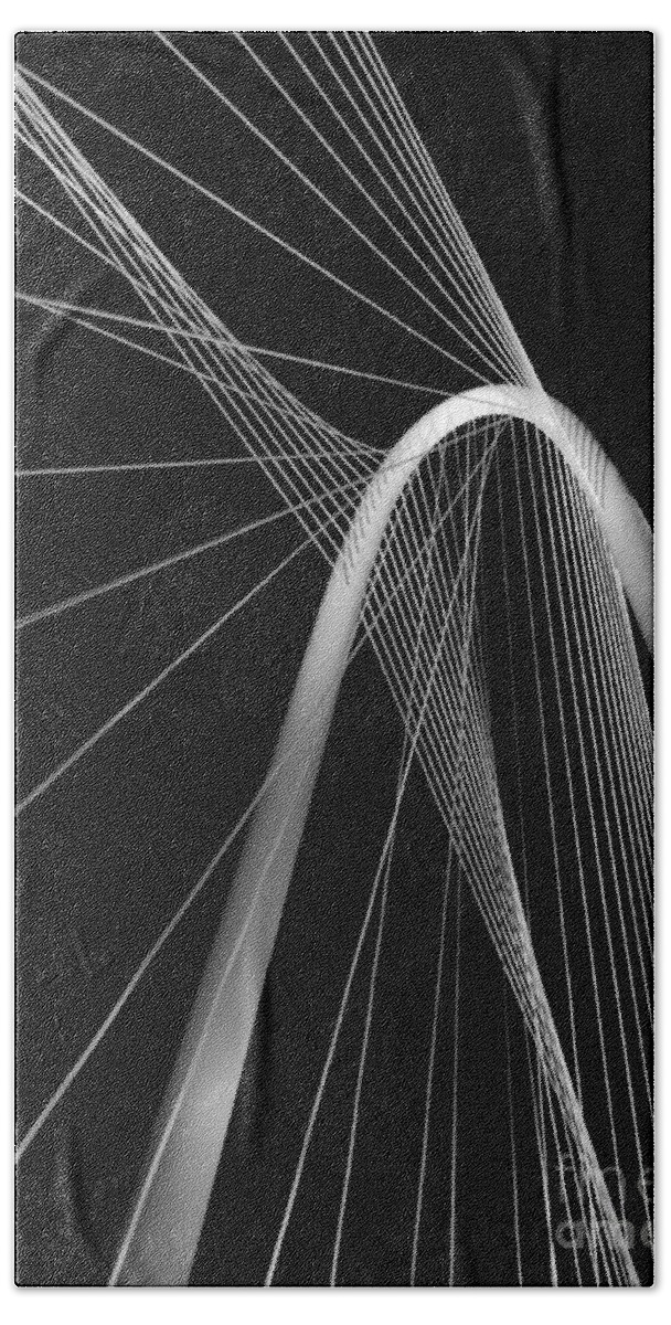 Margaret Hunt Hill Bridge Beach Sheet featuring the photograph Margaret Hunt Hill Bridge Dallas Texas by Robert ONeil