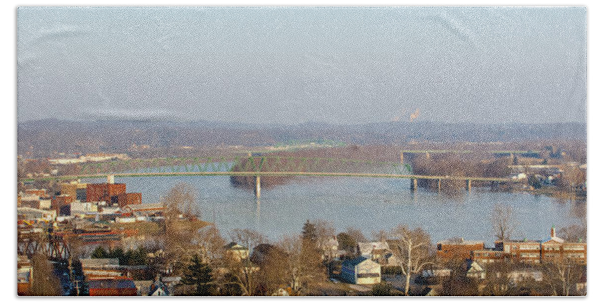 Marietta Beach Towel featuring the photograph Marietta Ohio by Holden The Moment