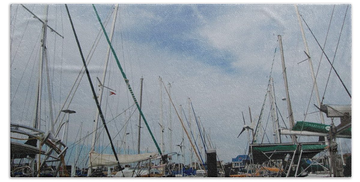 Sailboats Beach Towel featuring the photograph Marina Life by Christopher James