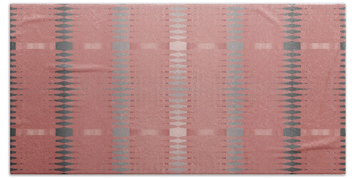 Marsala Beach Towel featuring the digital art Marsala Stripe by Kevin McLaughlin