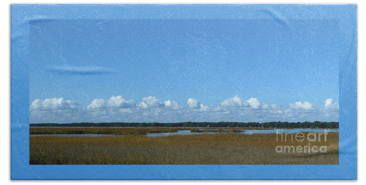 Marsh Beach Towel featuring the photograph Marsh in Panacea Florida by Audrey Peaty
