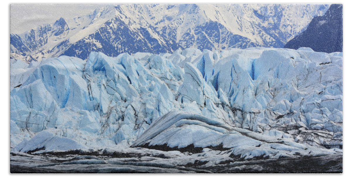 Alaska Beach Sheet featuring the photograph Matanuska Glacier by Andrew Matwijec