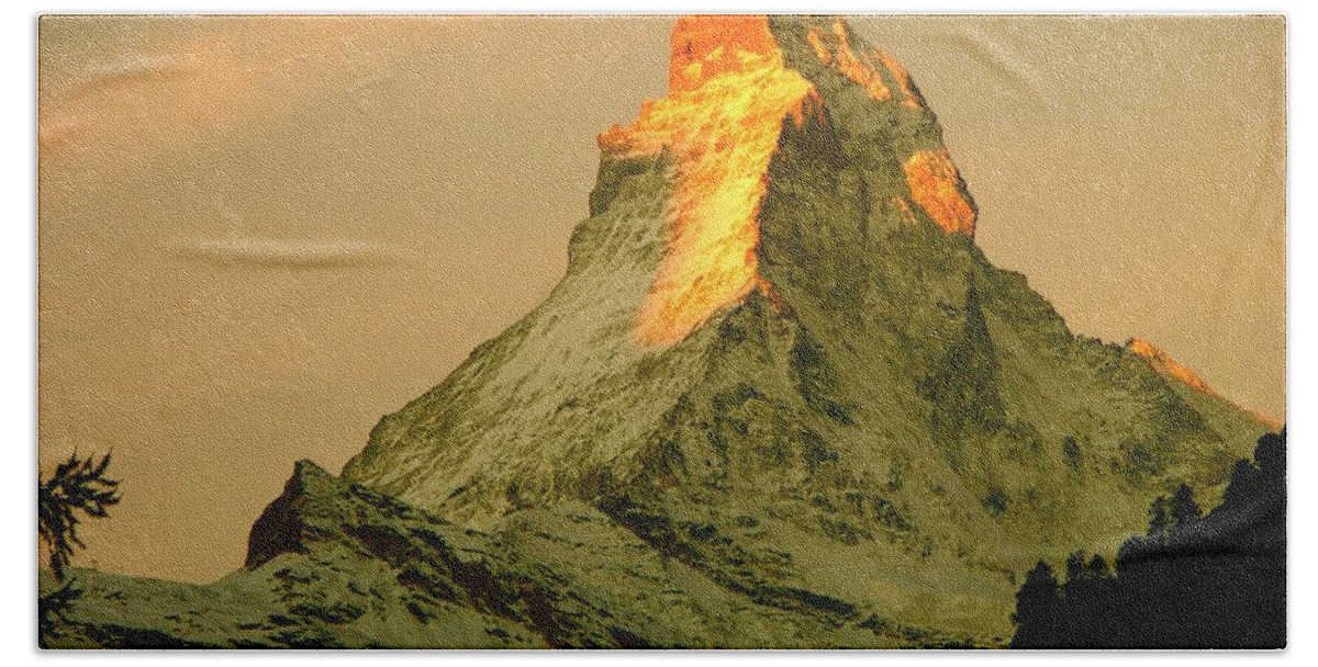 Switzerland Beach Towel featuring the photograph Matterhorn in Switzerland by Monique Wegmueller