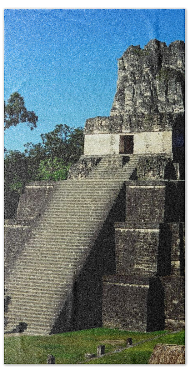 Guatemala Beach Towel featuring the photograph Mayan Ruins - Tikal Guatemala by Juergen Weiss
