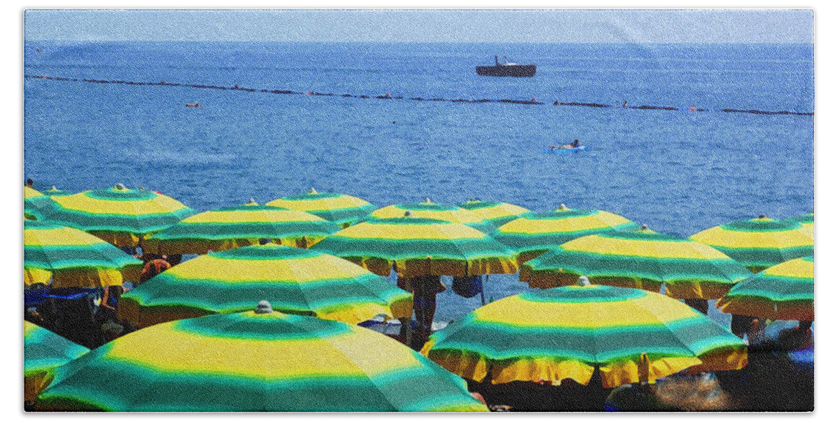 Mediterranean Beach Towel featuring the photograph Mediterranean Beach At Amalfi Coast Italy by Irina Sztukowski