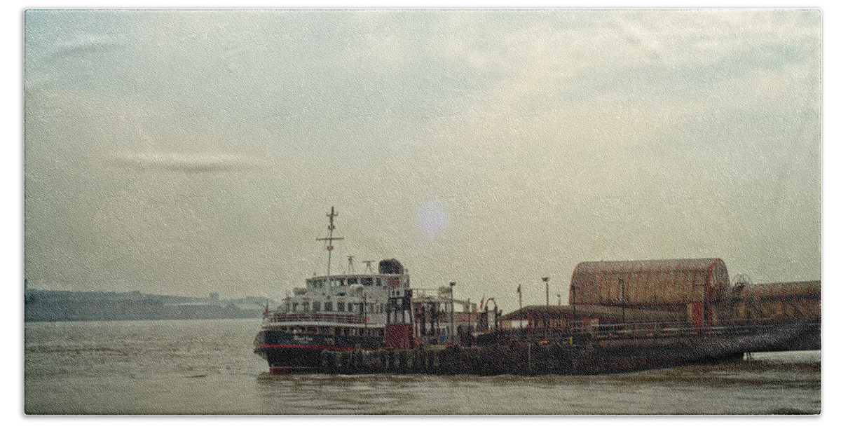 Mersey Beach Towel featuring the photograph Mersey Ferry by Spikey Mouse Photography