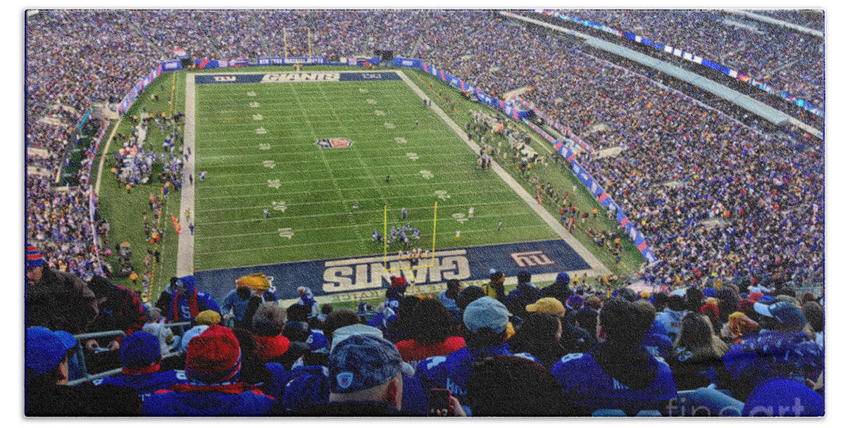 Meadowlands Beach Towel featuring the photograph MetLife Stadium by Gary Keesler