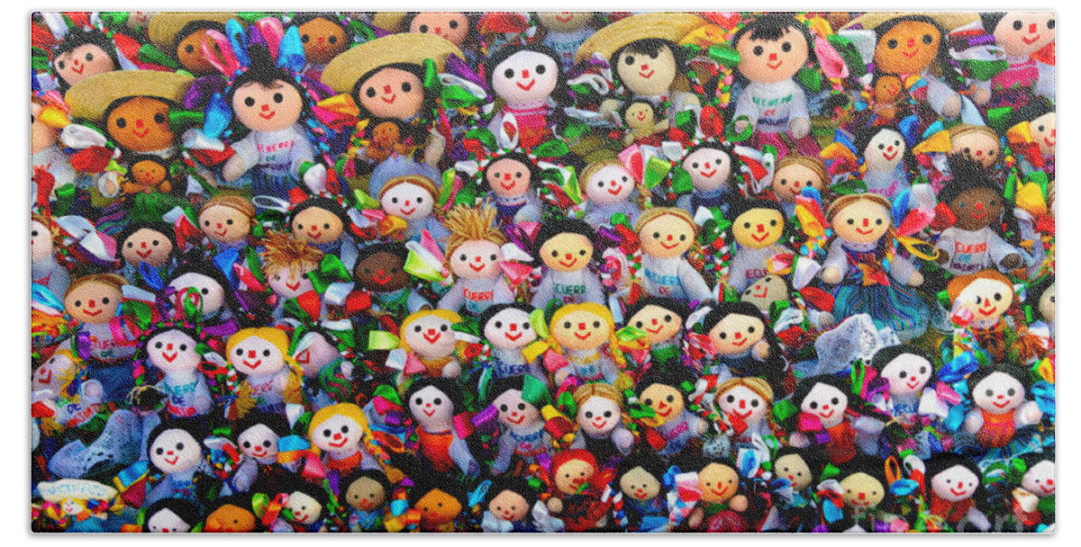Travel Beach Towel featuring the photograph Mexican Dolls by John Shaw