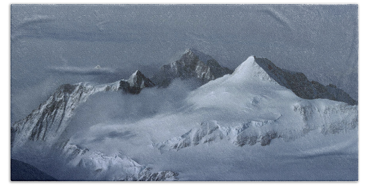 Feb0514 Beach Towel featuring the photograph Midnigh Tview From Vinson Massif by Colin Monteath