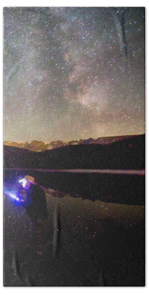 Milky Way Beach Towel featuring the photograph Milky Way Selfie by James BO Insogna