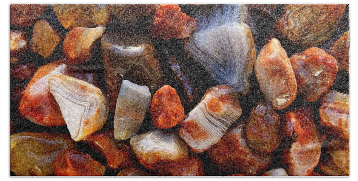 Rocks Beach Sheet featuring the photograph Minnesota Gems by Steven Clipperton