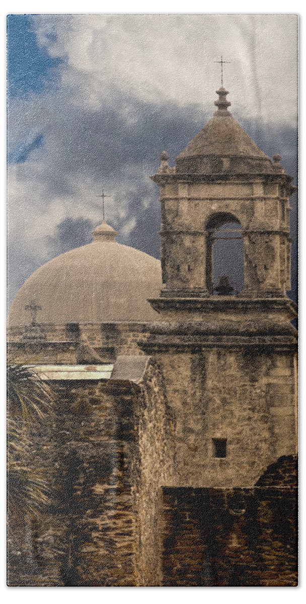 Architecture Beach Towel featuring the photograph Mission San Jose II by David and Carol Kelly