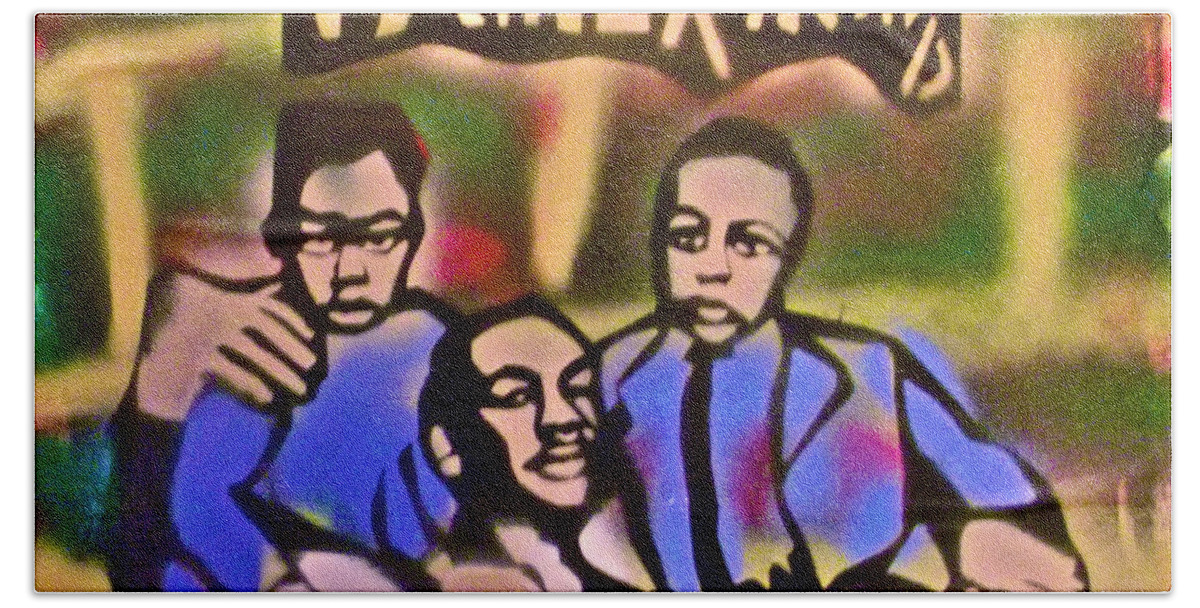 Occupy Beach Towel featuring the painting Mlk Fatherhood 2 by Tony B Conscious