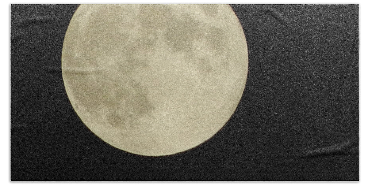 Moon Beach Towel featuring the photograph Moon Glow by Kathy Barney