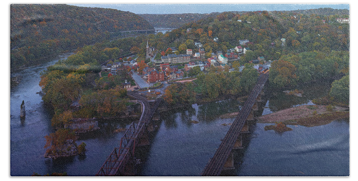 Harpers Beach Towel featuring the photograph Morning at Harpers Ferry by Metro DC Photography