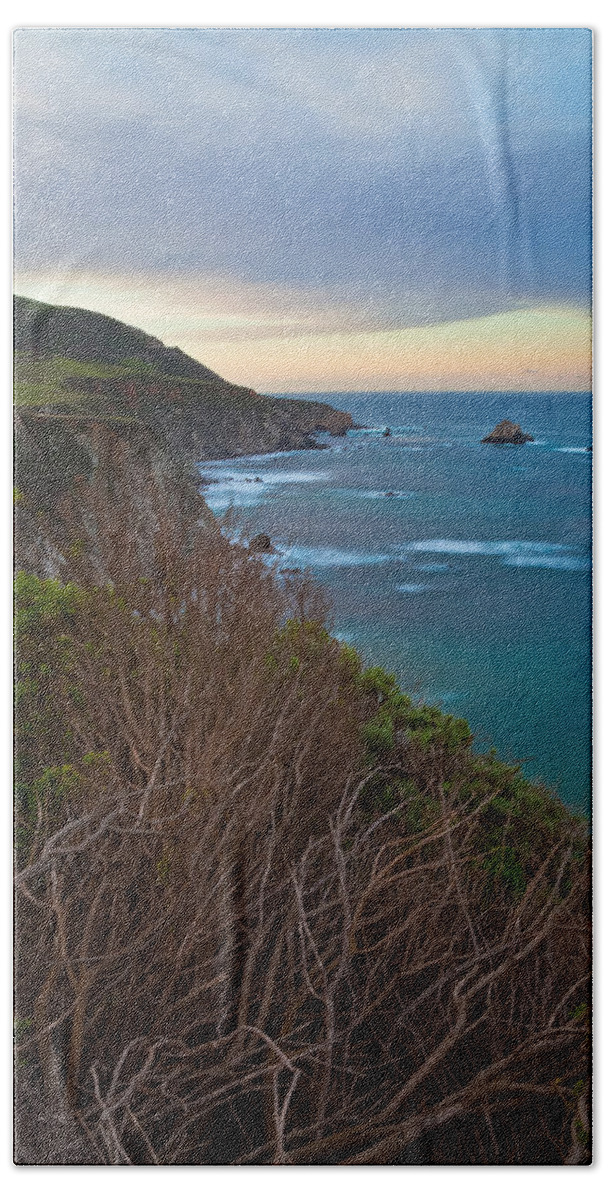 Landscape Beach Towel featuring the photograph Morning In Big Sur by Jonathan Nguyen