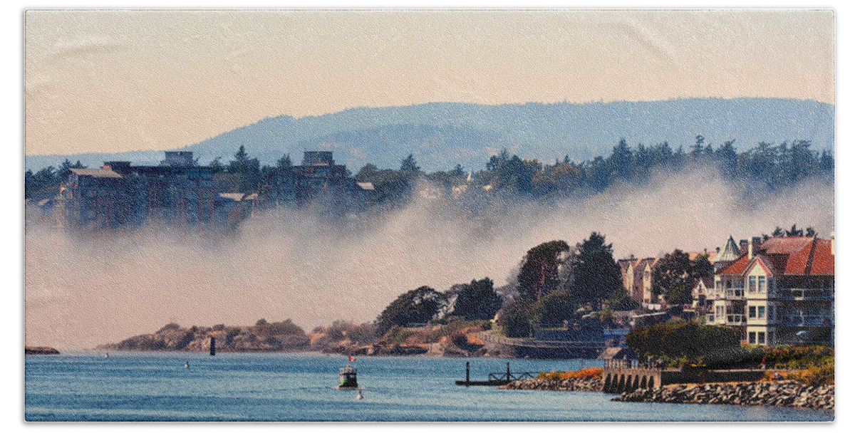 Harbor Beach Towel featuring the photograph Morning Mist by Maria Angelica Maira