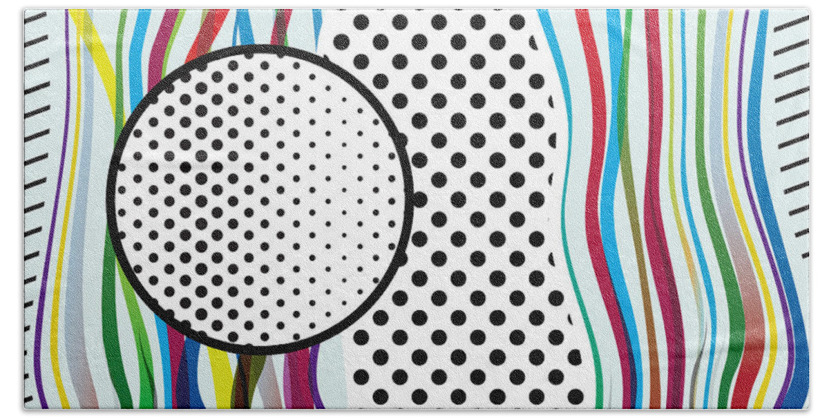 Gary Beach Towel featuring the digital art Morris Like POP Art by Gary Grayson