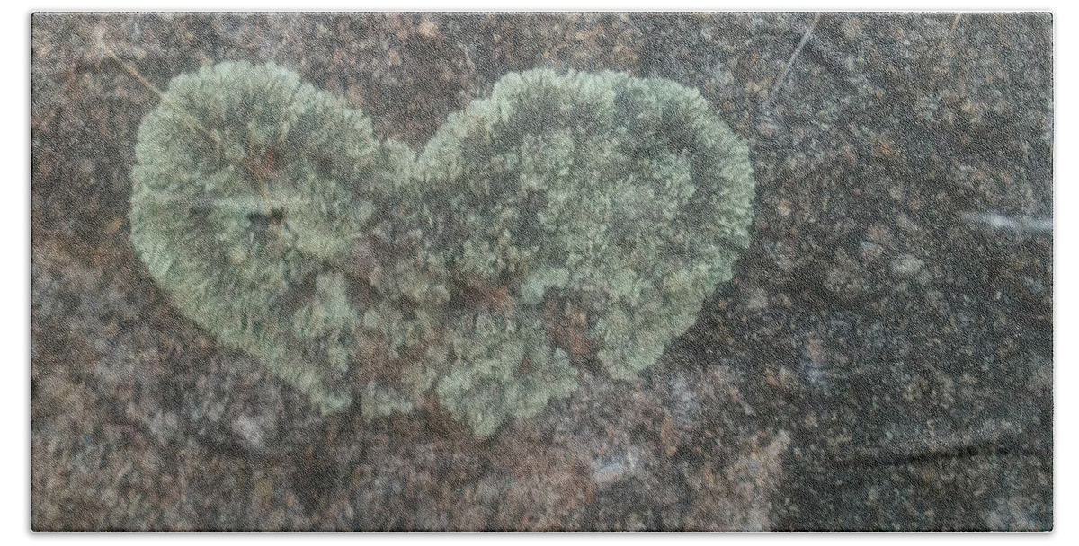 Heart Beach Towel featuring the photograph Moss Heart by Claudia Goodell