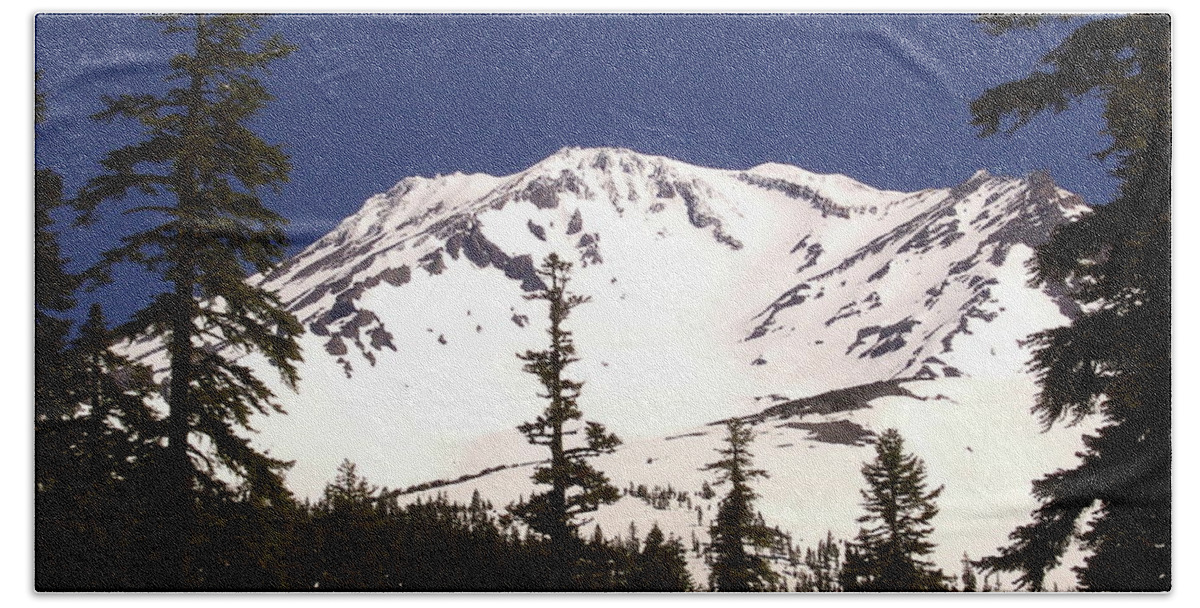 Landscape Beach Sheet featuring the photograph Mount Shasta by Daniel Larsen