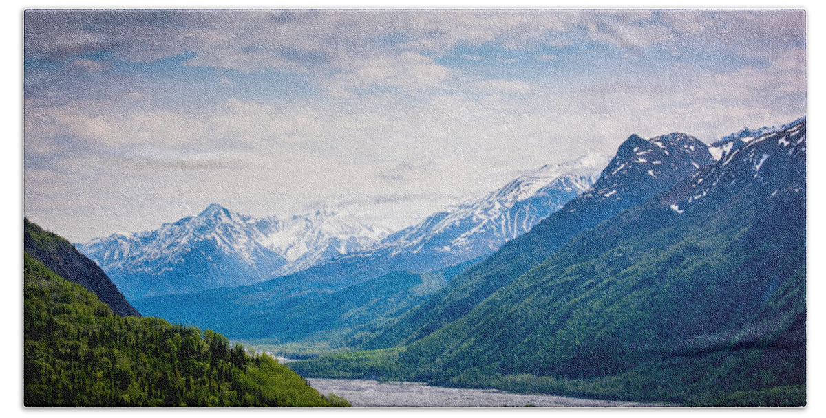 Mountains Beach Towel featuring the photograph Mountains Along Seward Highway by Andrew Matwijec