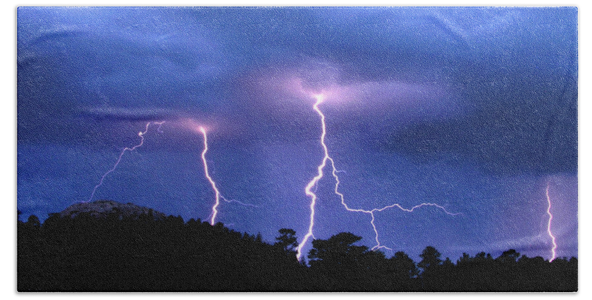 Lightning Beach Sheet featuring the photograph Multi Arc Lightning Strike by Craig Burgwardt