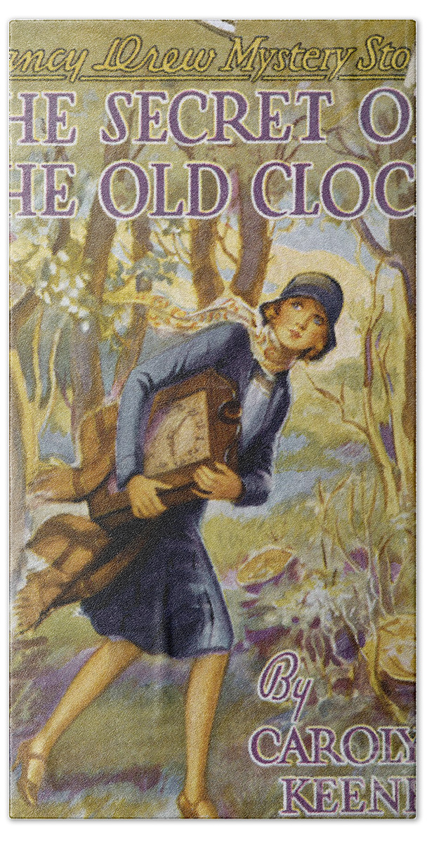 1930 Beach Sheet featuring the drawing Nancy Drew Cover, 1930 by Edward Stratemeyer and Harriet Stratemeyer Adams