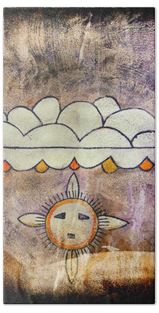 Indian Beach Towel featuring the photograph Native American Natural Elements Pictograph by Jo Ann Tomaselli