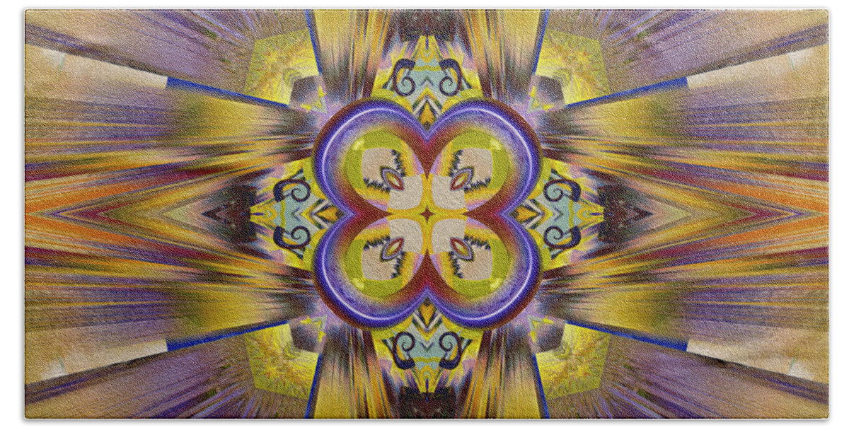 Mandala Beach Sheet featuring the digital art Native American Spirit by Deborah Benoit