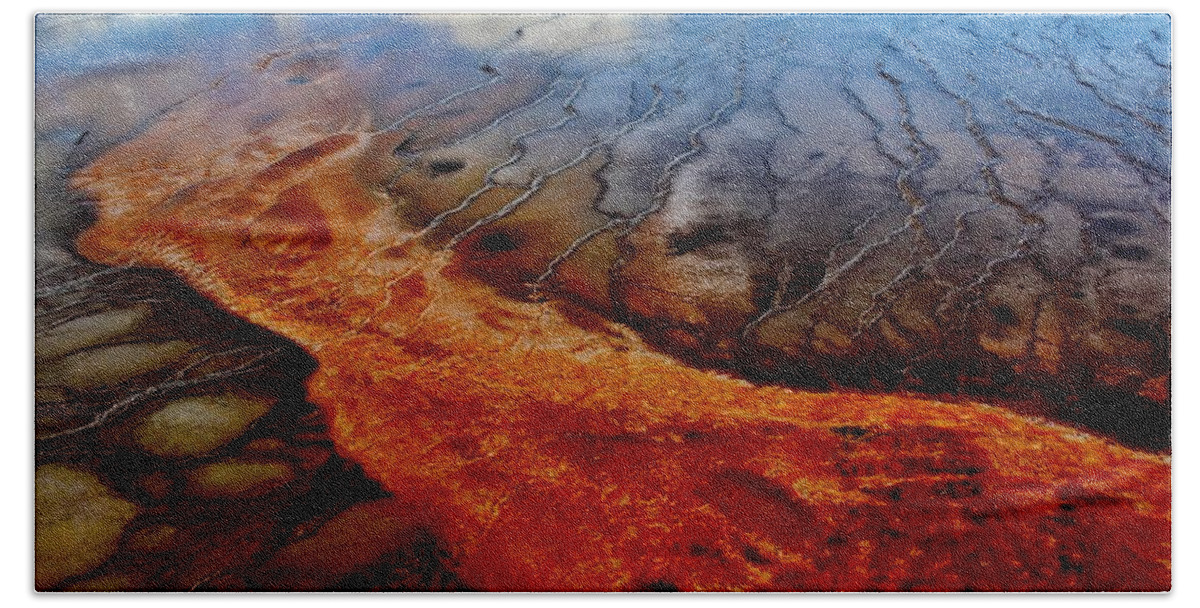 Yellowstone Beach Towel featuring the photograph Natureprint by Benjamin Yeager